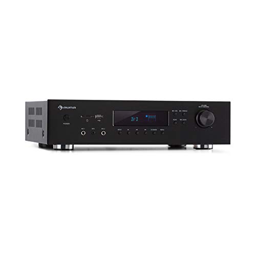 AUNA AMP-H260 5.1 Equalizer-Empfänger, 2 x 100 W + 3 x 20 W RMS, Bluetooth-Funktion, USB-Port, SD-Player, Opt. & Koaxial; Digital-In, 2 x HDMI-In / 1 x HDMI-Out - schwarz AUNA AMP-H260 5.1 Equalizer-Empfänger, 2 x 100 W + 3 x 20 W RMS, Bluetooth-Funktion, USB-Port, SD-Player, Opt. & Koaxial; Digital-In, 2 x HDMI-In / 1 x HDMI-Out - schwarz von auna