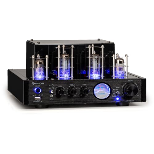 Auna Amp VT Röhrenverstärker HiFi-Verstärker 2x35W RMS, Stereo Verstärker BT Opt./Koax./AUX-In, Amplifier, schwarz Auna Amp VT Röhrenverstärker HiFi-Verstärker 2x35W RMS, Stereo Verstärker BT Opt./Koax./AUX-In, Amplifier, schwarz von auna