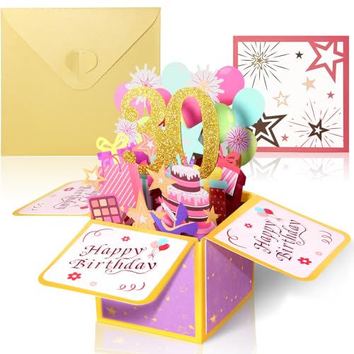 Geburtstagskarte 30. Geburtstag,3D pop up 30. Geburtstag Karte für Damen Herren 30 Geburtstag Geschenk Great Cards von aurorayer