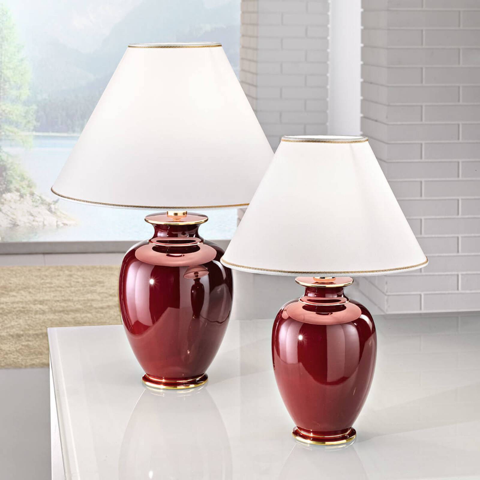 Austrolux Tischlampe Giardino Bordeaux 43cm Keramik 24 Karat Austrolux Tischlampe Giardino Bordeaux 43cm Keramik 24 Karat von austrolux