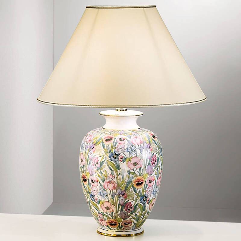 Austrolux Tischlampe Giardino Panse 50 cm Keramik vergoldet von austrolux