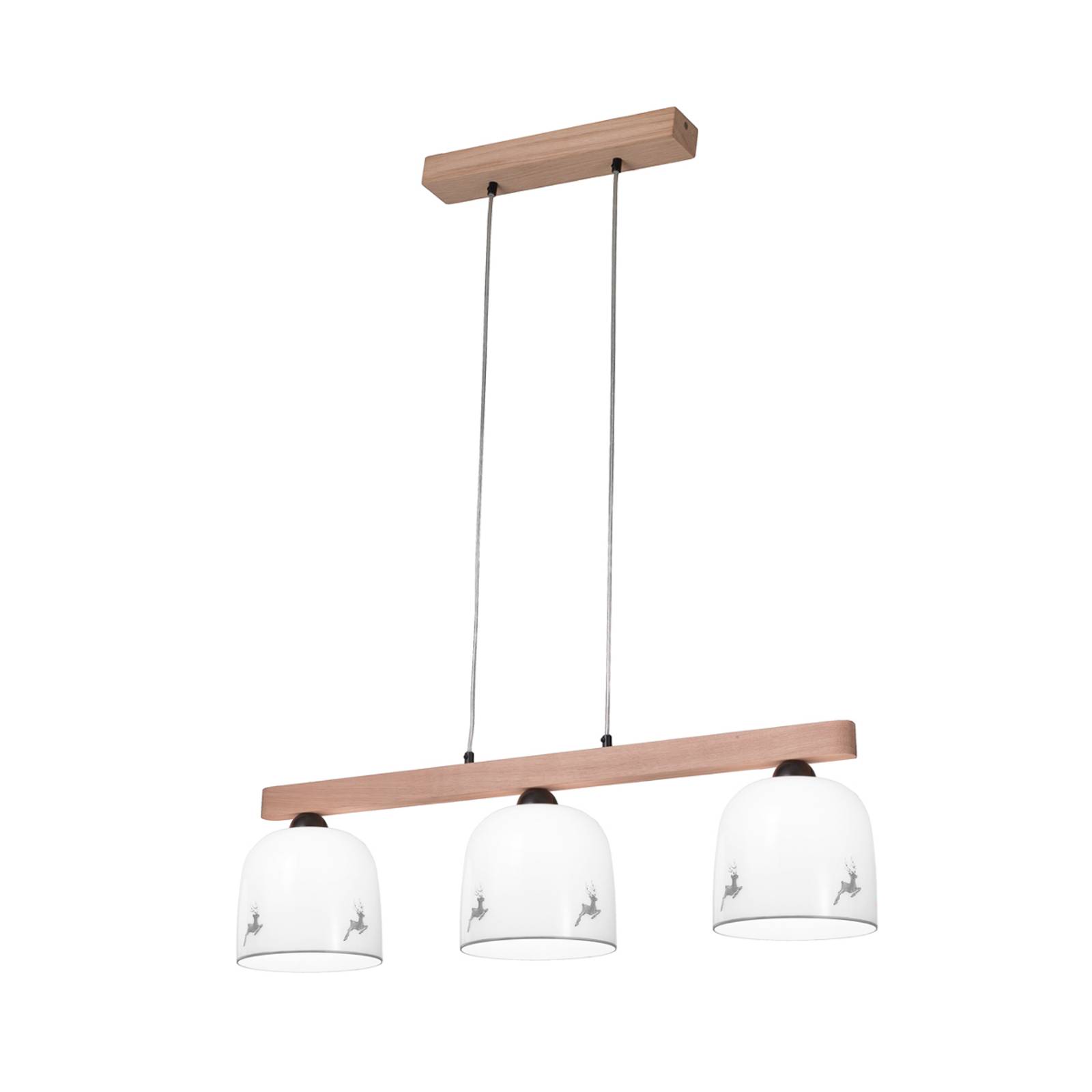 KOLARZ Hängelampe Chalet, weiß/Hirsch grau, Länge 88 cm KOLARZ Hängelampe Chalet, weiß/Hirsch grau, Länge 88 cm von austrolux