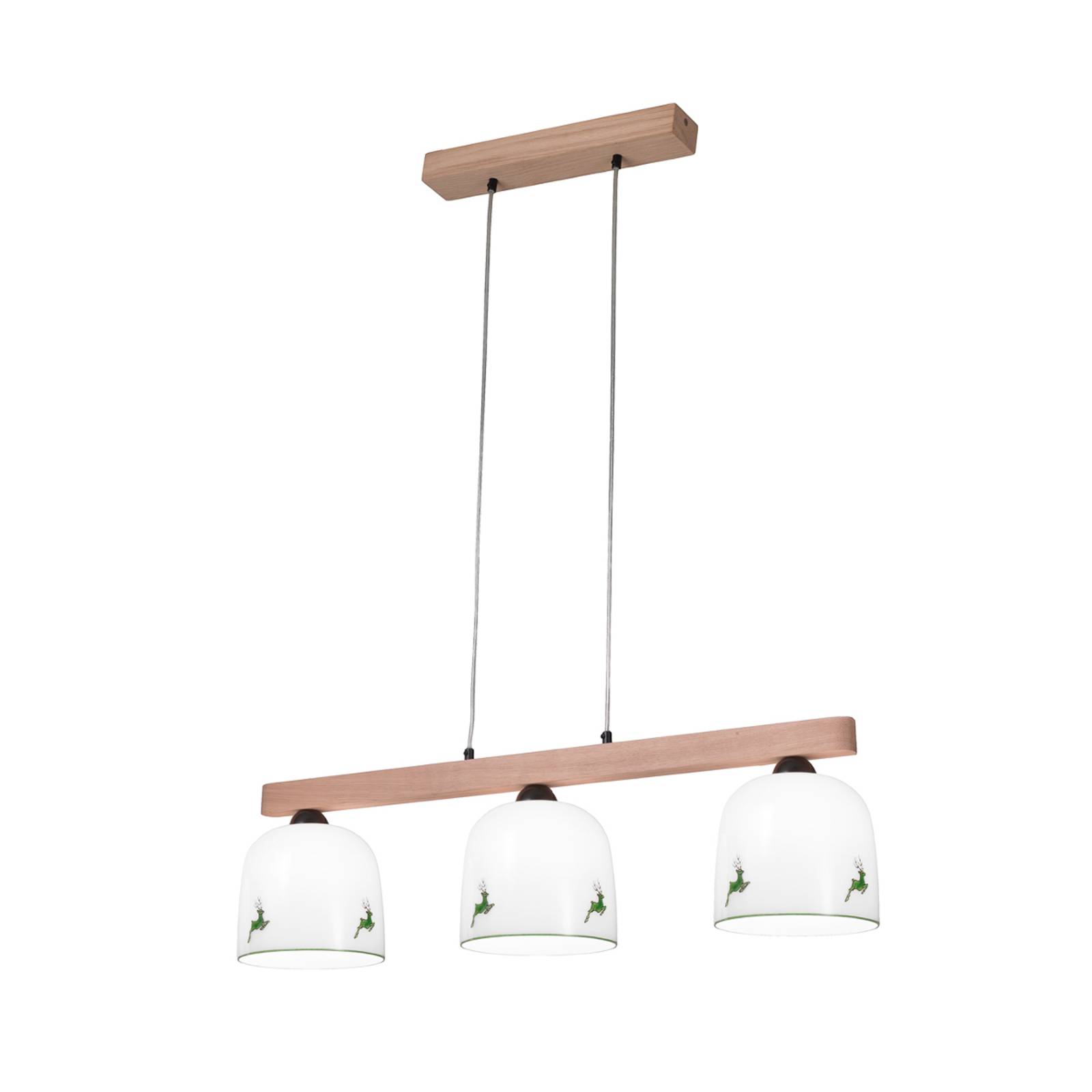 KOLARZ Hängelampe Chalet, weiß/Hirsch grün, Länge 88 cm KOLARZ Hängelampe Chalet, weiß/Hirsch grün, Länge 88 cm von austrolux