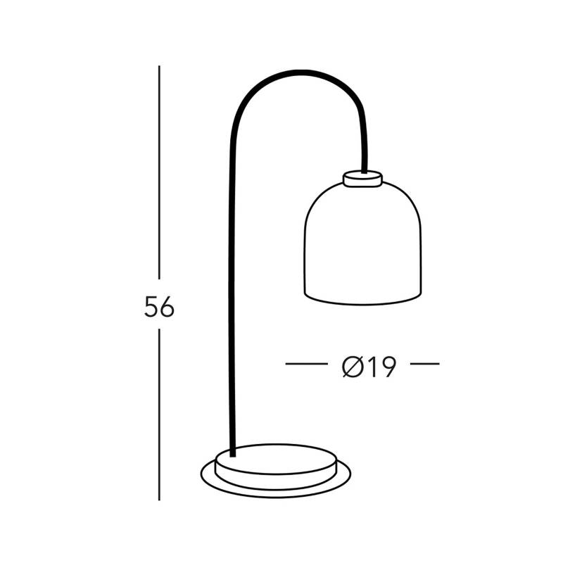 KOLARZ Tischlampe Chalet, Höhe 56 cm, weiß/braun/schwarz von austrolux