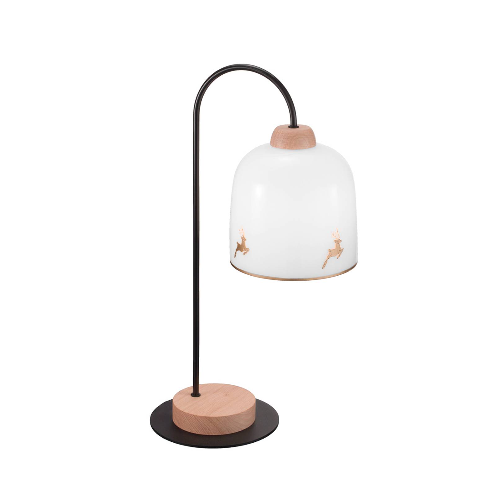 KOLARZ Tischlampe Chalet, weiß/Hirsch goldfarben, Höhe 56 cm KOLARZ Tischlampe Chalet, weiß/Hirsch goldfarben, Höhe 56 cm von austrolux