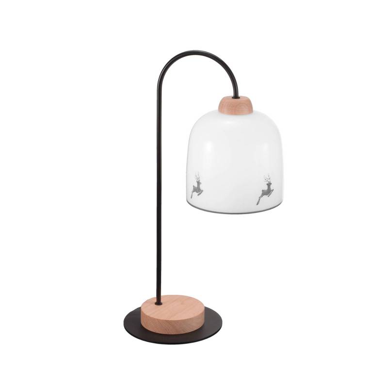 KOLARZ Tischlampe Chalet, weiß/Hirsch grau, Höhe 56 cm von austrolux