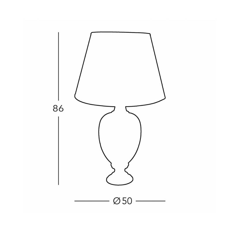 KOLARZ Tischlampe Dauphin, cremefarben, Höhe 86 cm, Keramik von austrolux