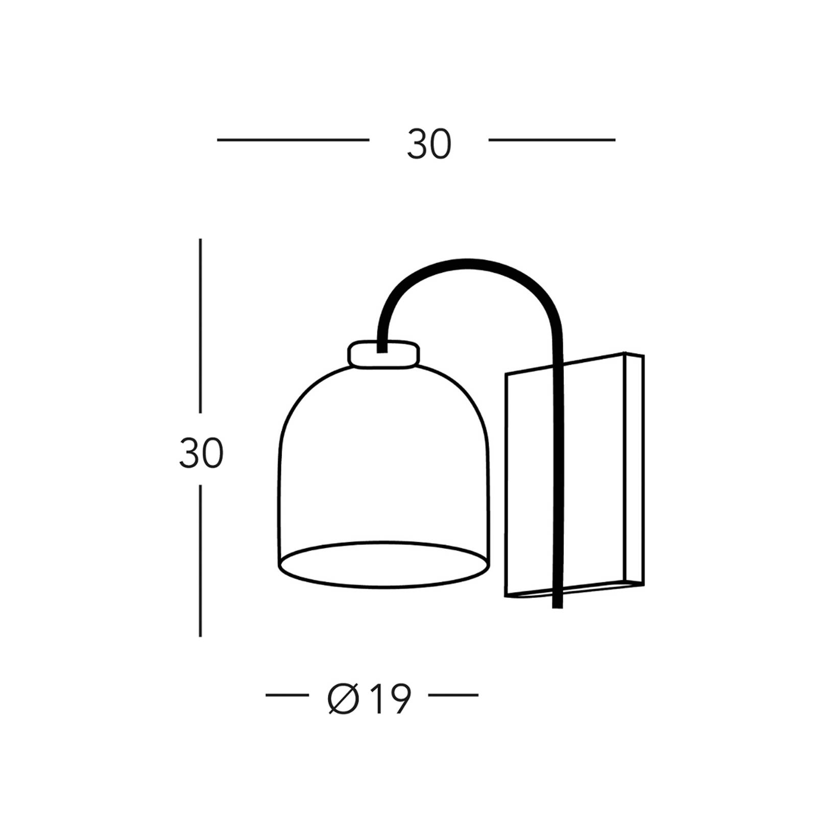 KOLARZ Wandlampe Chalet, Breite 19 cm, weiß/braun, Glas/Holz KOLARZ Wandlampe Chalet, Breite 19 cm, weiß/braun, Glas/Holz von austrolux