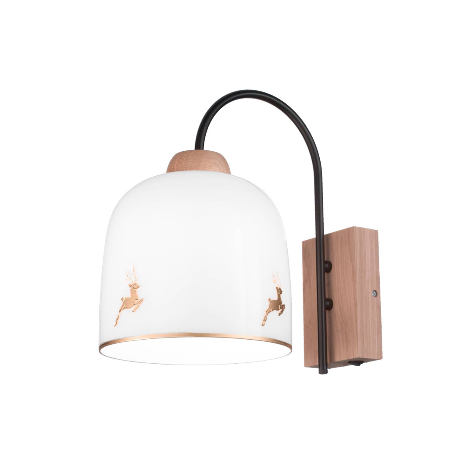 KOLARZ Wandlampe Chalet, weiß/Hirsch goldfarben Breite 19 cm KOLARZ Wandlampe Chalet, weiß/Hirsch goldfarben Breite 19 cm von austrolux