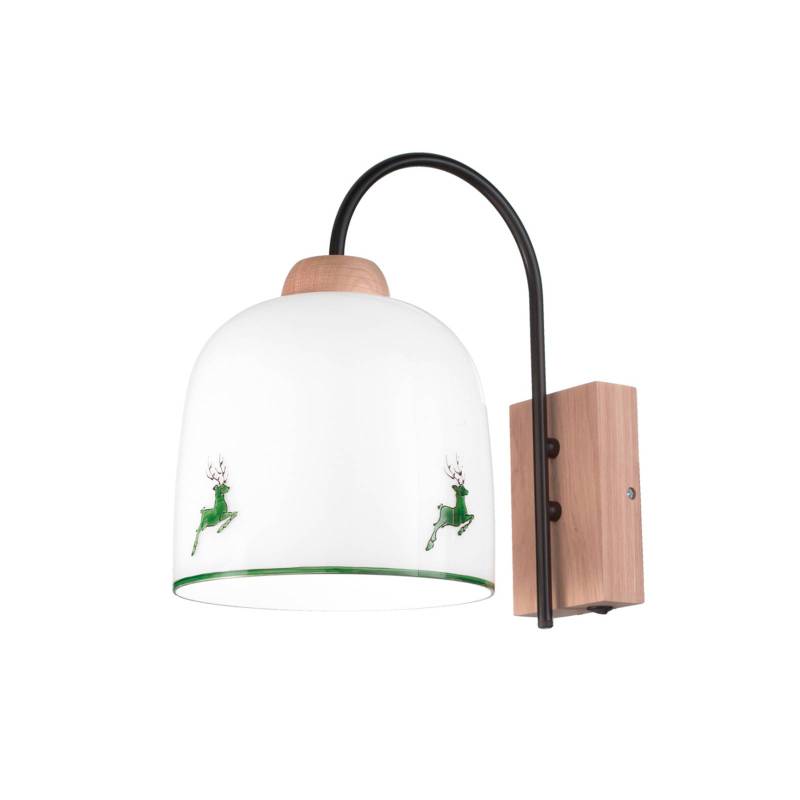 KOLARZ Wandlampe Chalet, weiß/Hirsch grün, Breite 19 cm von austrolux