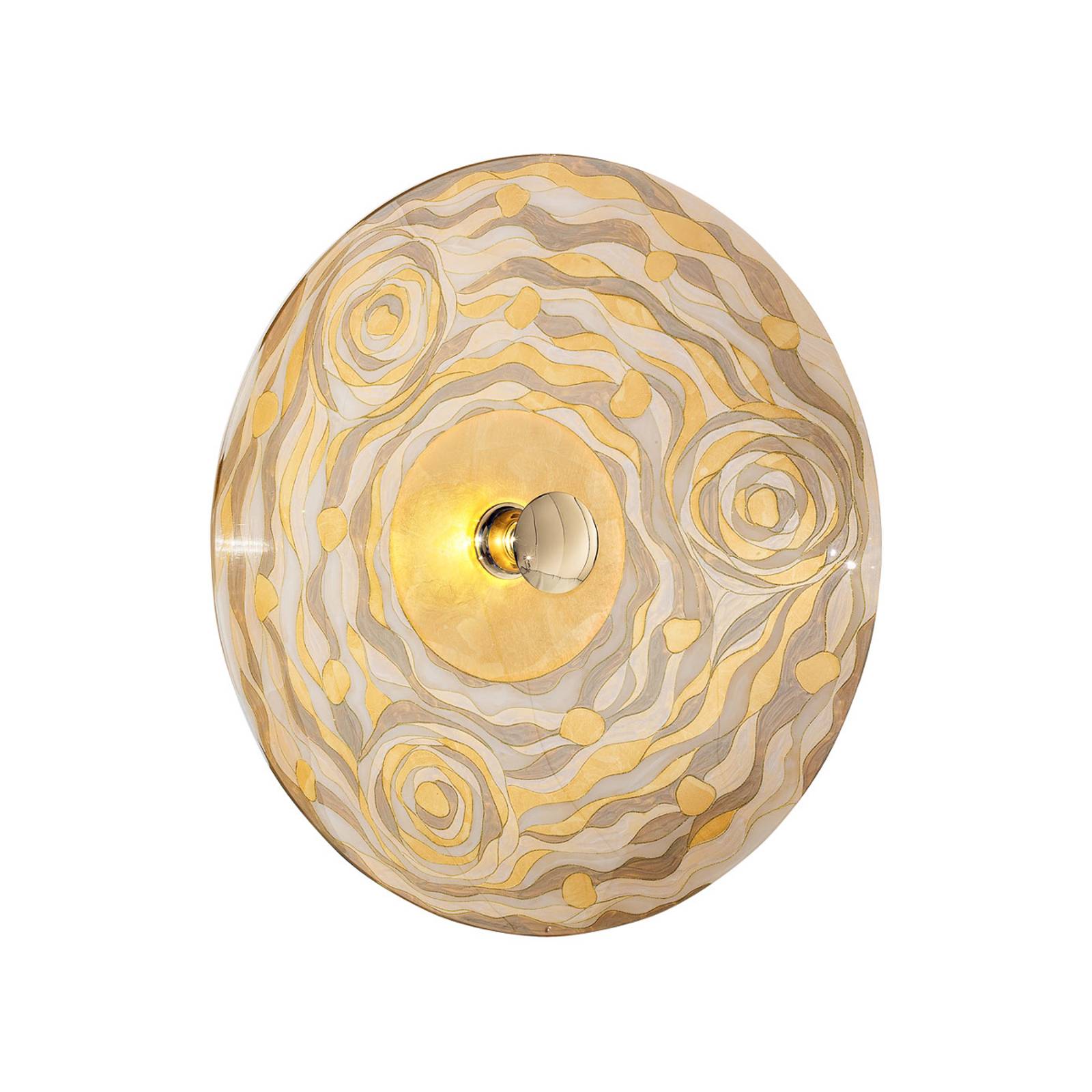 KOLARZ Wandlampe Luna, cremefarben, Ø 62 cm, Glas/Metall KOLARZ Wandlampe Luna, cremefarben, Ø 62 cm, Glas/Metall von austrolux