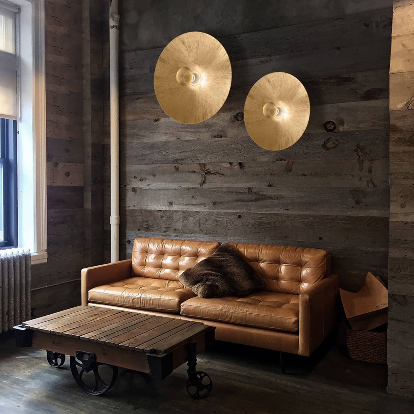 Wandleuchte Moon Sun, Ø 54 cm, gold Wandleuchte Moon Sun, Ø 54 cm, gold von austrolux