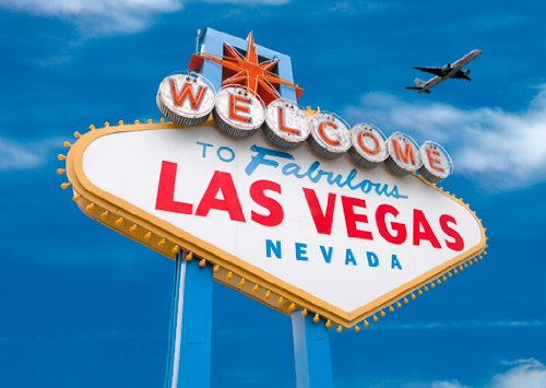 Flip-Postkarte "Las Vegas Sign" von authentic CARD