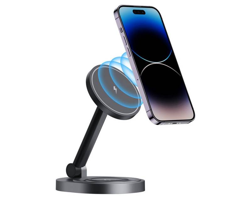 autolock 2 in 1 Wireless Charger Faltbarer Magsafe Induktive Ladestation Ladestation (mit Ständer Kabelloses Ladestation Magsafe Ladegerät) von autolock