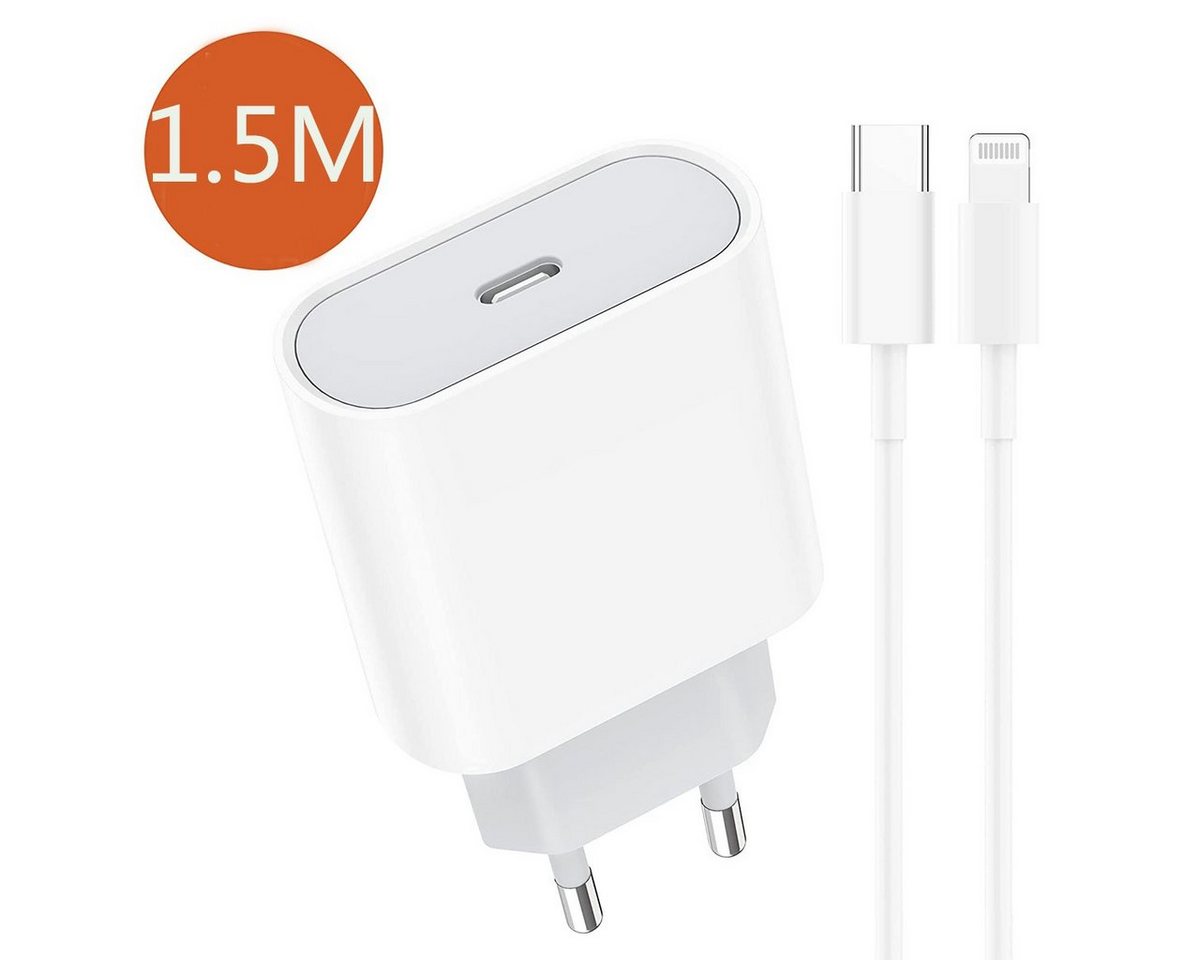 autolock 20W USBC Ladegerät + 2 Meter USB-C Kabel Schnellladegerät USB-Ladegerät (Power Adapter für iPhone 14/14 Plus/14 Pro/14 Pro Max/13 12 11 SE) von autolock