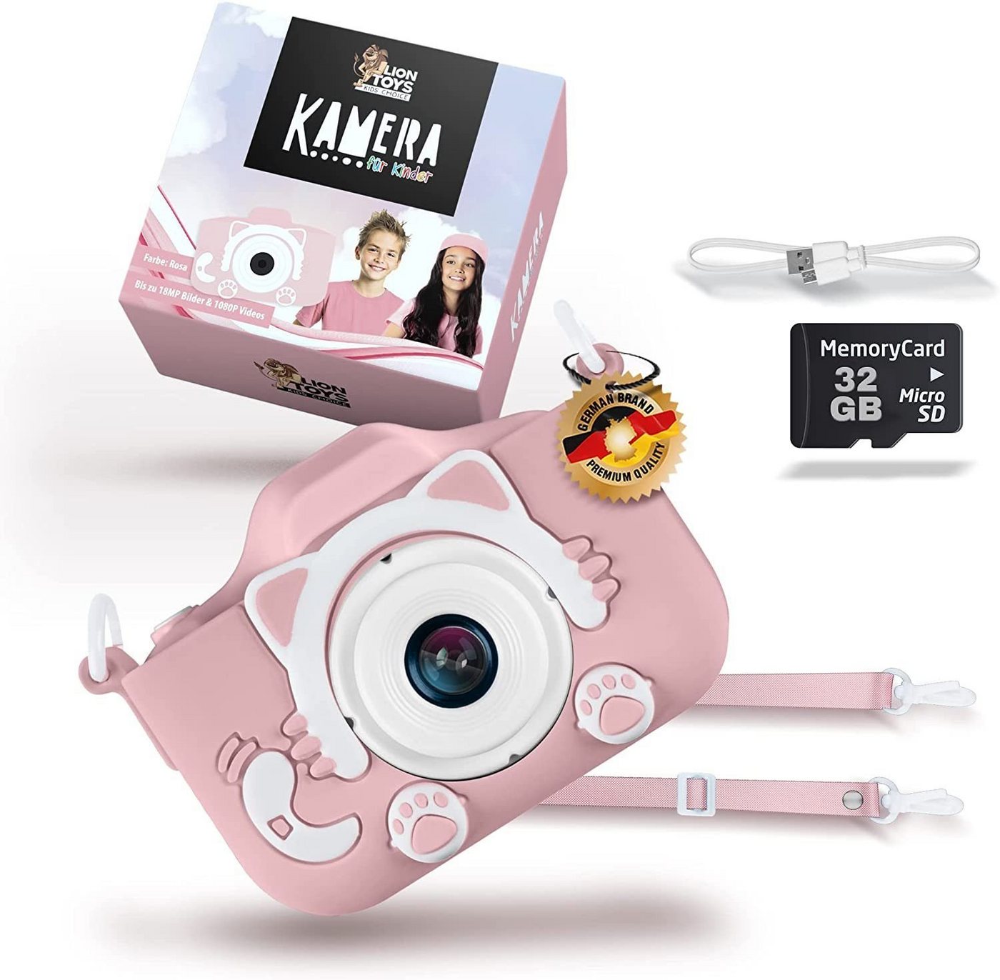 autolock Kinderkamera mit Silikon-Schutz Case und Tragegurt Kinderkamera von autolock