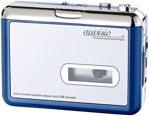 Auvisio Tragbarer USB-Kassettenspieler Blue Edition für MP3-Aufnahme von auvisio