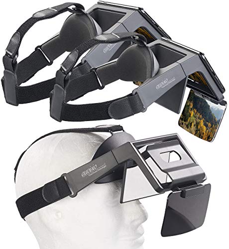 auvisio AR Brille: 2er-Set Augmented-Reality- und Video-Brillen für Smartphones, 69° (Kamera Brille, FPV Brille, tragbarer DVD Player) von auvisio