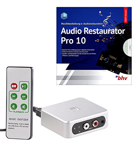 auvisio Audio Digitizer: Autarker Audio-Digitalisierer mit Software Audio Restaurator Pro 11 (Converter, Musik digitalisieren, Konverter analog Digital) von auvisio