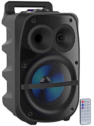 auvisio Partybox, Bluetooth: Mobile PA-Partyanlage, Bluetooth, MP3, USB, SD, Karaoke, UKW, 150 Watt (Party Lautsprecher, Party Box Karaoke, Gitarrenverstärker) von auvisio
