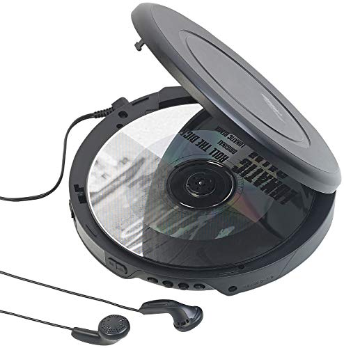 auvisio CD Spieler: Tragbarer CD-Player mit Ohrhörern, Bluetooth und Anti-Shock-Funktion (CD Player Portable, Mobiler CD Player, Klinkenstecker) von auvisio