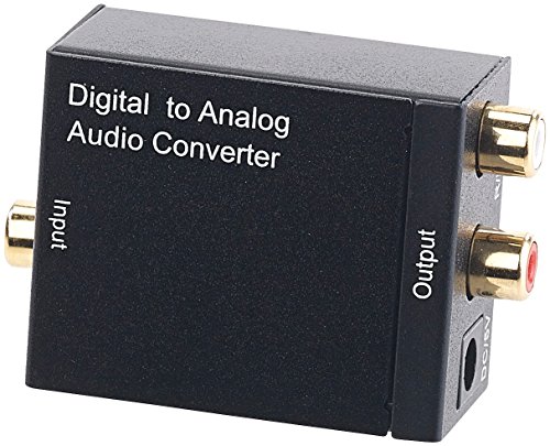 auvisio D A Wandler: Audio-Konverter digital zu analog, mit TOSLINK, Koaxial & Stereo-Cinch (Digital analog Converter, Adapter Digital analog, optisches Kabel) von auvisio