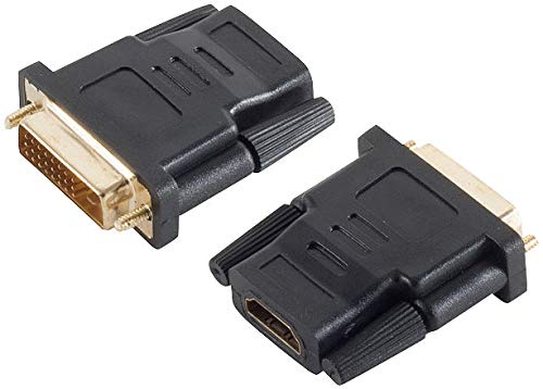 auvisio DVI-zu-HDMI-Konverter: Display-Adapter HDMI-Buchse auf DVI-D-Stecker (Monitor-Adapter HDMI zu DVI, Grafikkarten-Adapter DVI-HDMI, Beamer Full HD) von auvisio