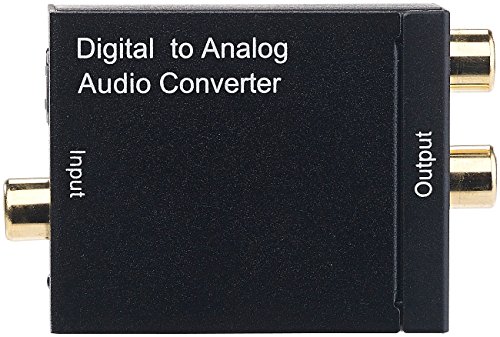 auvisio D A Wandler: Audio-Konverter digital zu analog, mit TOSLINK, Koaxial & Stereo-Cinch (Toslink Adapter, Adapter Digital analog, optisches Kabel) von auvisio