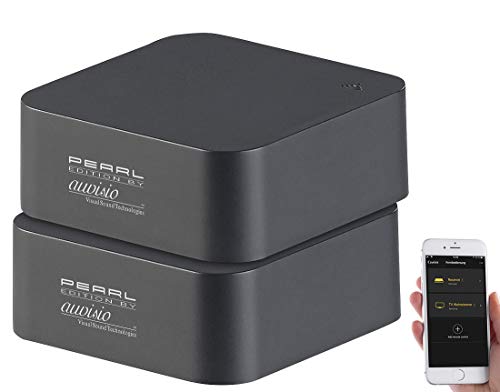 auvisio Infrarot Sender: 2er-Set lernfähige IR-Universal-Fernbedienungen mit App, für Handy (WLAN Universal-Fernbedienung, Handy WLAN-IR-Fernbedienung, Adapter, Bluetooth) von auvisio