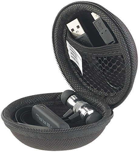 auvisio Kopfhörer Box: Hardcase-Schutztasche für In-Ear-Ohrhörer, 70 x 70 x 48 mm (innen) (Kopfhörer Aufbewahrungsbox, Hardcase, für Bluetooth) von auvisio