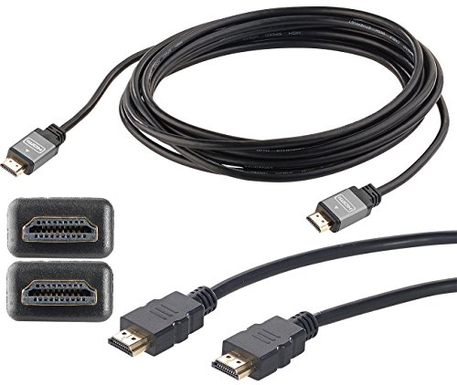auvisio Highspeed-HDMI-Kabel: High-Speed-HDMI-2.0a-Kabel für 4K, 3D und Full HD, HEC, 5 m (HDMI-Kabel Redmere Technologie, Monitorkabel, Verlängerungskabel) von auvisio