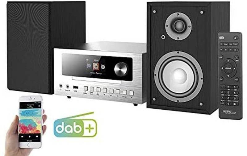 auvisio IRS-500.CD Micro-Stereoanlage mit Webradio, DAB+, FM, CD, Bluetooth Stereoanlage (Internetradio, DAB+, FM, Bluetooth 5.0, CD-Player) von auvisio