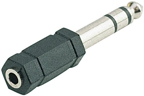 auvisio Klinkenadapter: Audio-Adapter 3,5-mm-Klinken-Buchse auf 6,3-mm-Klinken-Stecker (Klinkenstecker Adapter, 6 3 Klinke auf 3 5 Klinke Kabel, Klinkenkabel) von auvisio