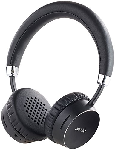 auvisio Kopfhöhrer: Premium-Bluetooth 4.0-On-Ear-Headset im Alu-Gehäuse, Echtleder (On Ear Kopfhörer, Kopfhöhrer, Bluetooth, in Hörer kabelgebunden) von auvisio