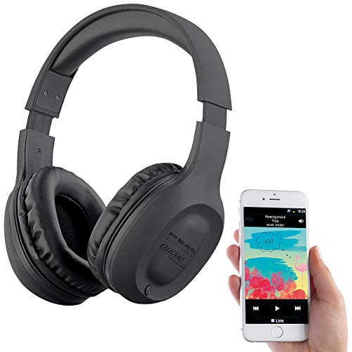 auvisio Kopfhörer, Bluetooth: Over-Ear-Headset mit Bluetooth 5, MP3, FM, Akku, Auto Connect, 22 Std. (Radio Kopfhörer, Kopfhörer mit MP3, Senioren Handy) von auvisio