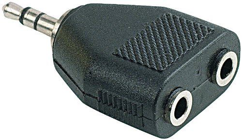 auvisio Kopfhörer Adapter: Stereo-Verteiler 3,5-mm-Klinken-Stecker auf 2X 3,5-mm-Klinken-Buchse (Kopfhörer Stecker, Kopfhörer Kupplung, Lautsprecherausgang) von auvisio