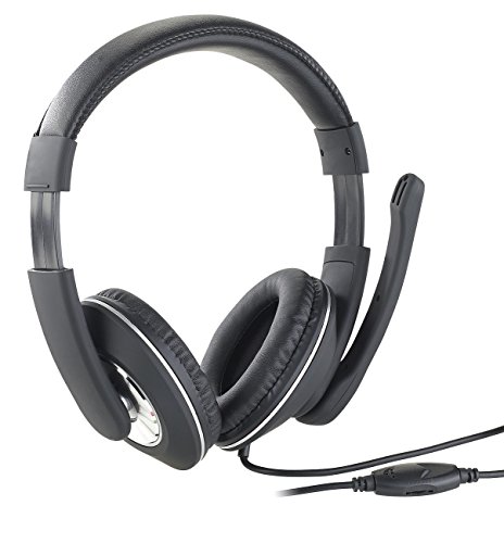 auvisio Kopfhörer Mikro: Gaming-Headset GHS-100 für PC, mit Klapp-Mikrofon, 2X 3,5-mm-Klinke (Kopfhörer Mikrofon, Computer Headset, kopfhorer) von auvisio