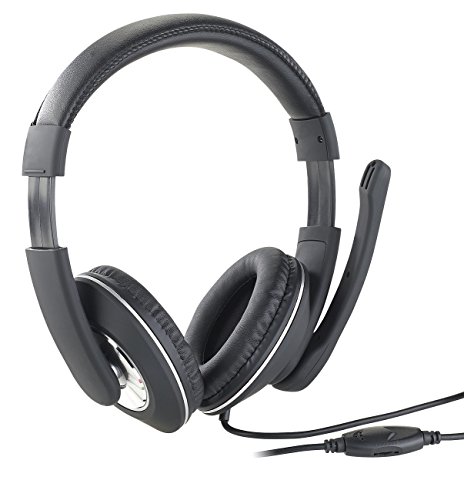 auvisio Kopfhörer Mikro: Gaming-Headset GHS-100 für PC, mit Klapp-Mikrofon, 2X 3,5-mm-Klinke (Kopfhörer Mikrofon, Headset mit Mikro, kabelgebunden) von auvisio