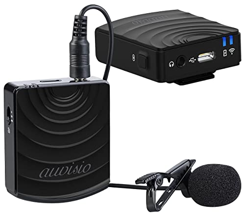 auvisio Mikro: Digital Funkmikrofon & -Empfänger-Set, Klinke 2,4GHz, Reichweite 25m (Lavalier, Mikrofone, Handy Verstärker) von auvisio