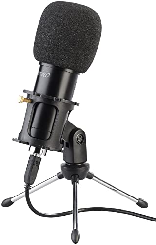 auvisio Mikrophon: Profi-USB-Kondensator-Mikrofon, High-Performance, Mini-Stativ (Microfone, USB Microfon, Laptop Tisch) von auvisio