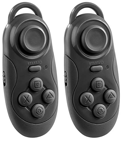 auvisio Mini Controller PC: 2er-Set Mini-Akku-Game-Controller & Fernbedienung, Bluetooth (VR Controller, Android Controller, Virtual Reality Brille) von auvisio