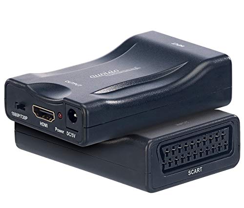 auvisio Scart to HDMI: SCART-auf-HDMI-Adapter/Konverter mit USB-Ladekabel, 720p/1080p (Adapterkabel Scart auf HDMI, Scart auf HDMI Kabel, tragbarer DVD Player) von auvisio