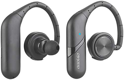 auvisio Ohrhörer, Bluetooth: True Wireless In-Ear-Headset, Ohrbügel, Bluetooth 5, 15 Std. Spielzeit (Ohrbügel Kopfhörer kabellos, Kopfhörer mit Ohrbügel, Bluetooth, Freisprecheinrichtung) von auvisio