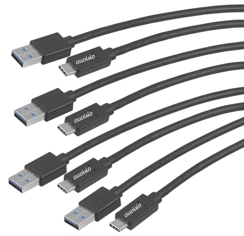 auvisio USB C Datenkabel: 4er-Set USB-3.0-Anschlusskabel Stecker Typ C auf Typ A, 1 m, 2 A (USB auf USB C Kabel, USB 3.0 auf USB C Kabel, Verlängerung) von auvisio