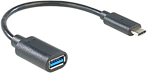 auvisio OTG Kabel: USB-3.0-Anschlusskabel C-Stecker auf A-Buchse, 15 cm (Adapterkabel, USB OTG Kabel, Festplatten Adapter) von auvisio