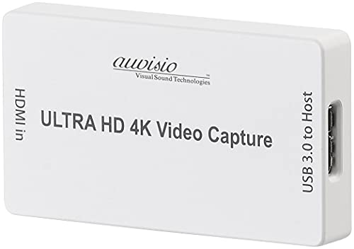 auvisio Videorecorder: HDMI-Video-Rekorder & Streaming-Box, 4K / UHD, USB 3.0, 30 Bilder/Sek. (HDMI Recorder, HDMI Capture, Kopfhörer Adapter) von auvisio