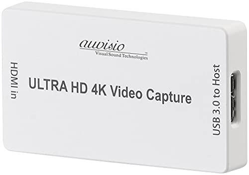 auvisio HDMI Recorder: HDMI-Video-Rekorder & Streaming-Box, 4K / UHD, USB 3.0, 30 Bilder/Sek. (Videorecorder, Game Capture, Kopfhörer Adapter) von auvisio