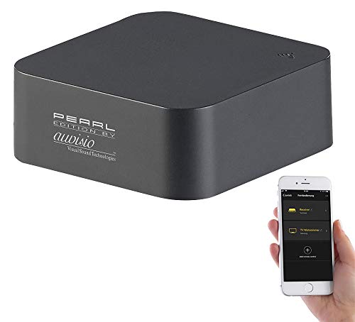 auvisio WLAN Fernbedienung: Lernfähige IR-Universal-Fernbedienung mit App, 360°, kompatibel mit Amazon und Alexa (WLAN Universalfernbedienung, Infrarot Sender, Philips Smart Home) von auvisio