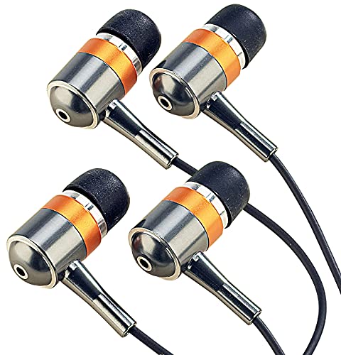 auvisio in Ear Stereo Kopfhörer: 2er Pack Stereo-Ohrhörer Bass Tube 3,5 mm Klinke (Kabelkopfhörer, Kopfhörer für Handy, iPhone Smartphone) von auvisio