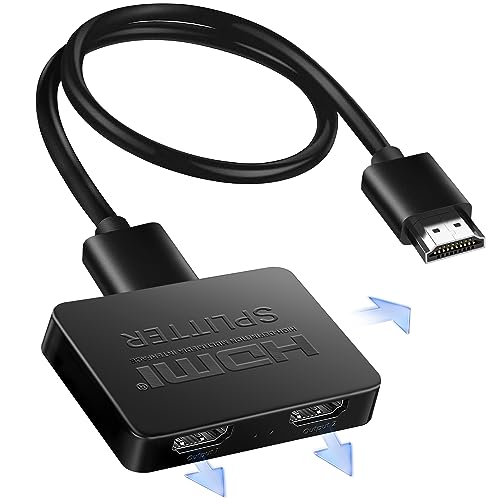 avedio links HDMI Splitter 1 in 3 Out mit 1.2M HDMI Kable, 4K HDMI Verteiler 1 auf 3 (Mirror Only), HDMI Switch 1 in 3 Out, hdmi 1 in 3 Out für Xbox PS5 Fire Stick Roku Blu-Ray Player DVD von avedio links